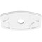 Ekena Millwork Kailey Architectural Grade PVC Ceiling Medallion, 18"W x 12"H x 3"ID x 9 3/4"C x 1"P, One-Piece CMP18X12KY-03000 - alternate 2